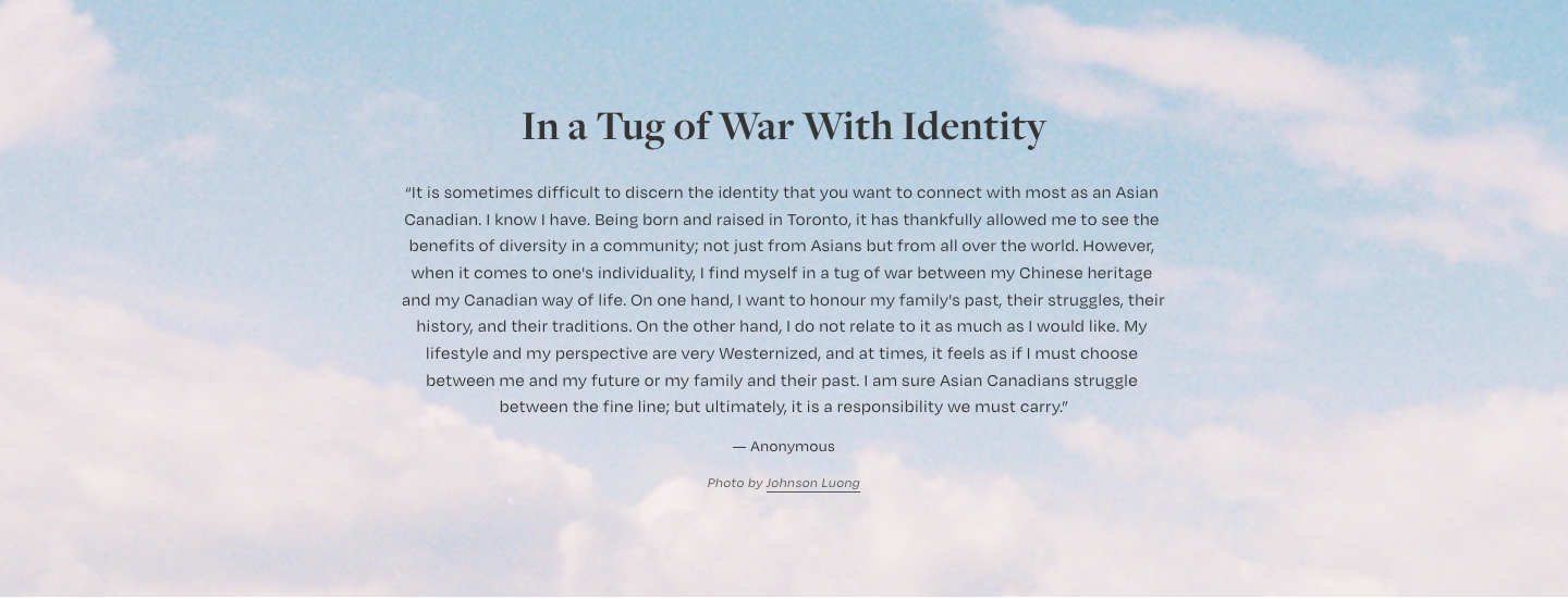"In a Tug of War With Identity" - One of several stories shared with iD-ASIANS on one’s diasporic identity and cultural connections.